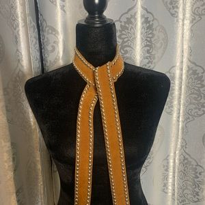 B-low the belt suede one size belt with silver grommets in great used condition